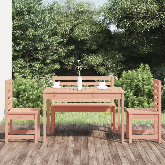 Berkfield 4 Piece Garden Dining Set Solid Wood Douglas