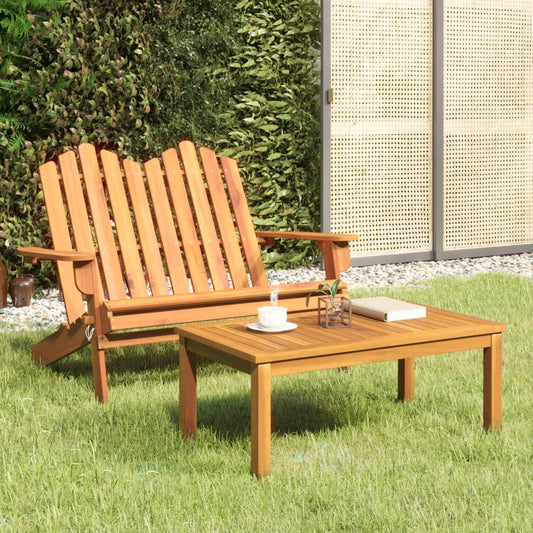 Berkfield 2 Piece Adirondack Garden Lounge Set Solid Wood Acacia