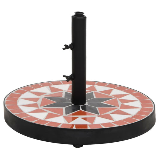 Berkfield Parasol Base Terracotta and White Round 12 kg