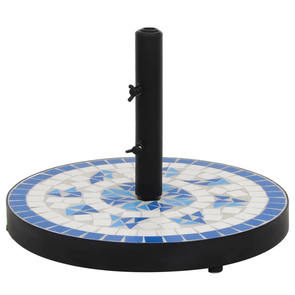 Berkfield Parasol Base Blue and White Round 12 kg
