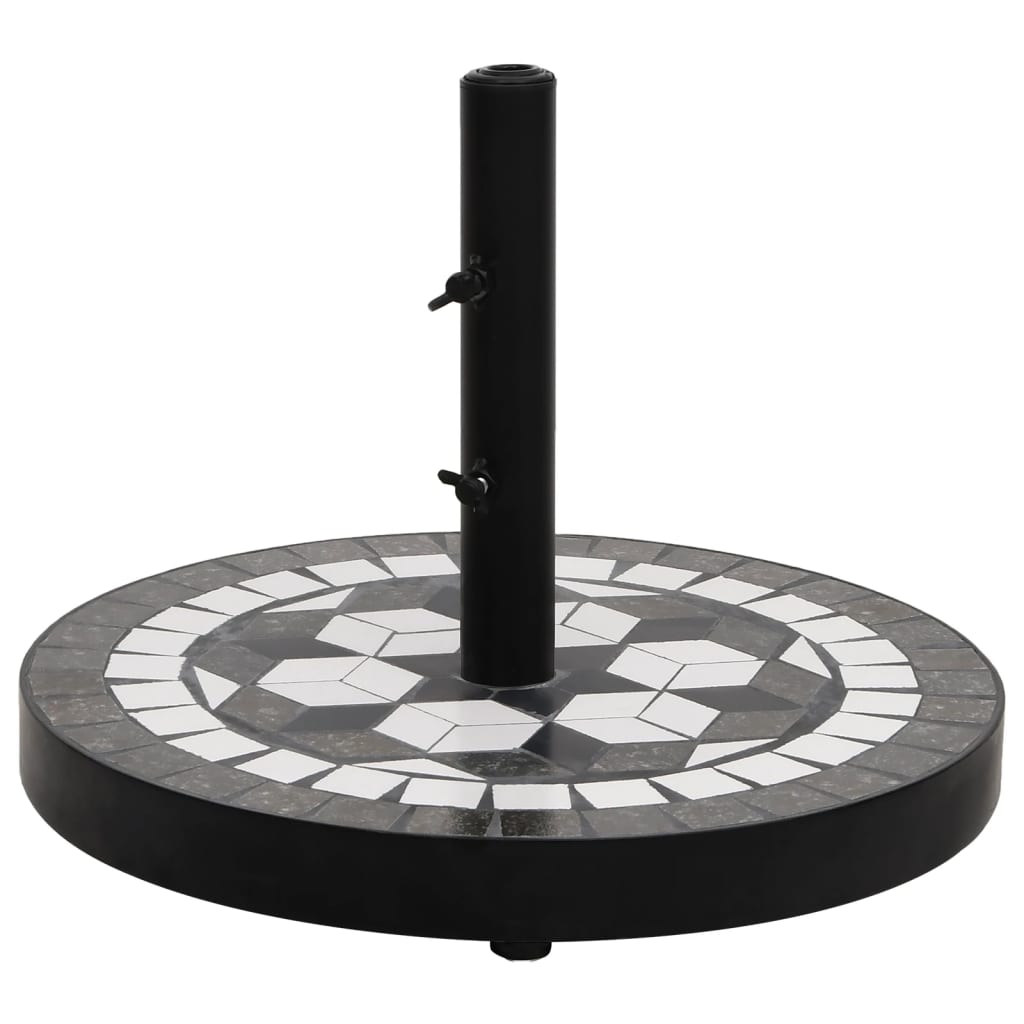 Berkfield Parasol Base Black and White Round 12 kg