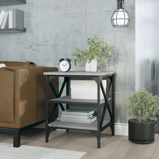 Berkfield Side Table Grey Sonoma 40x42x50 cm Engineered Wood