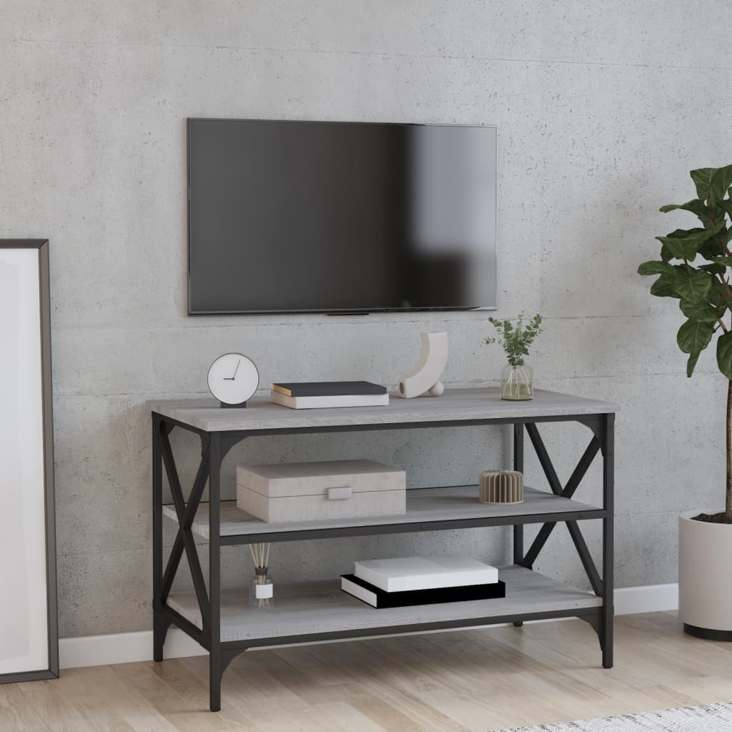 Berkfield TV Cabinet Grey Sonoma 80x40x50 cm Engineered Wood
