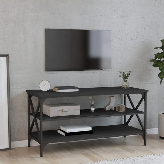 Berkfield TV Cabinet Black 100x40x50 cm Engineered Wood