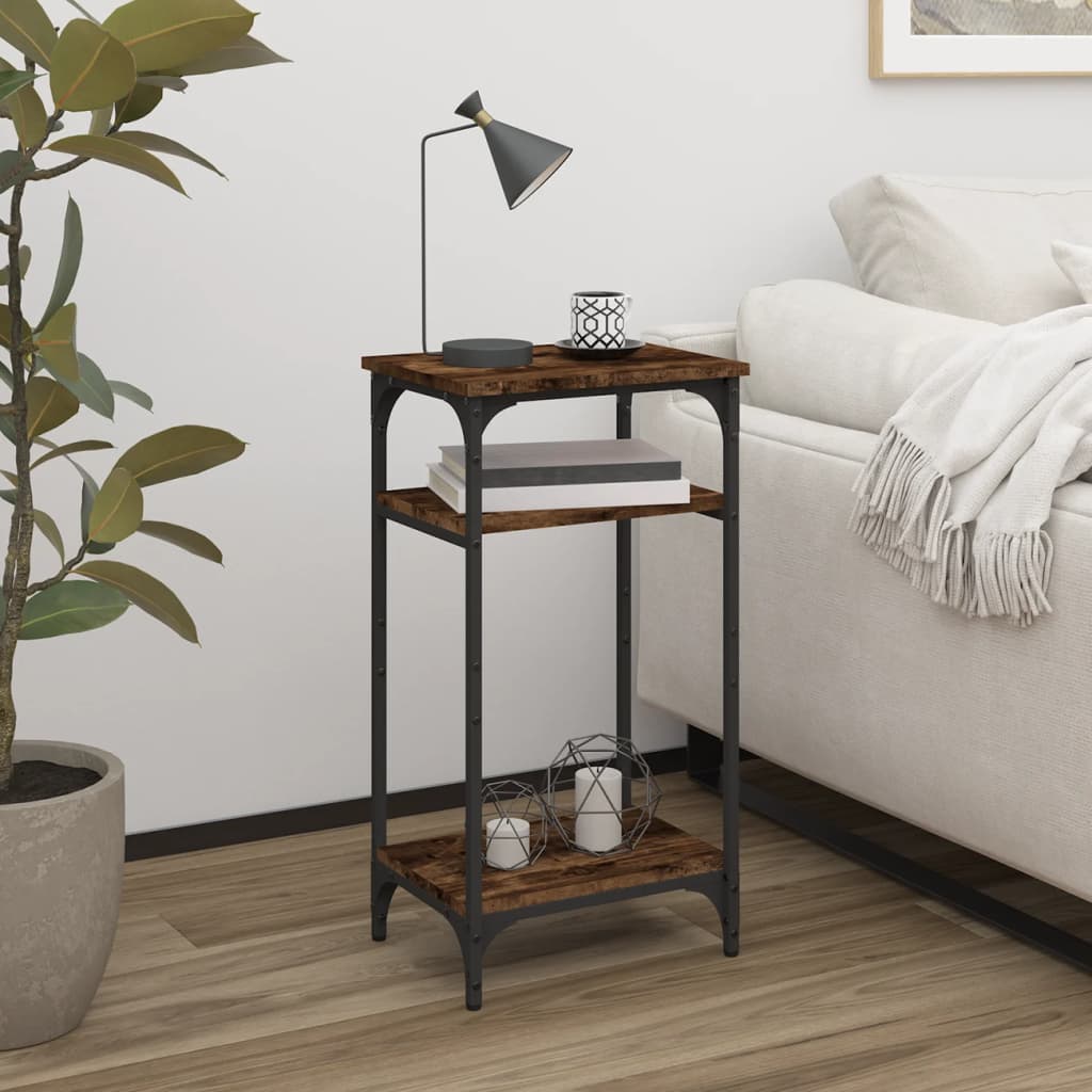 Berkfield Side Table Smoked Oak 40x30x75 cm Engineered Wood