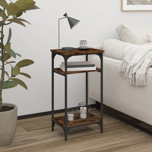 Berkfield Side Table Smoked Oak 40x30x75 cm Engineered Wood