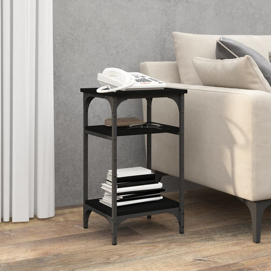 Berkfield Side Table Black 35x30x60 cm Engineered Wood