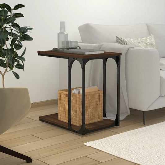 Berkfield Side Table Brown Oak 50x35x52 cm Engineered Wood