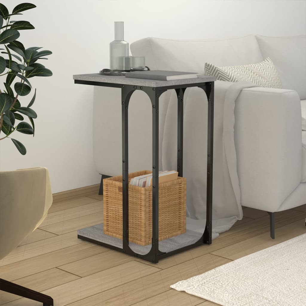 Berkfield Side Table Grey Sonoma 40x30x60 cm Engineered Wood