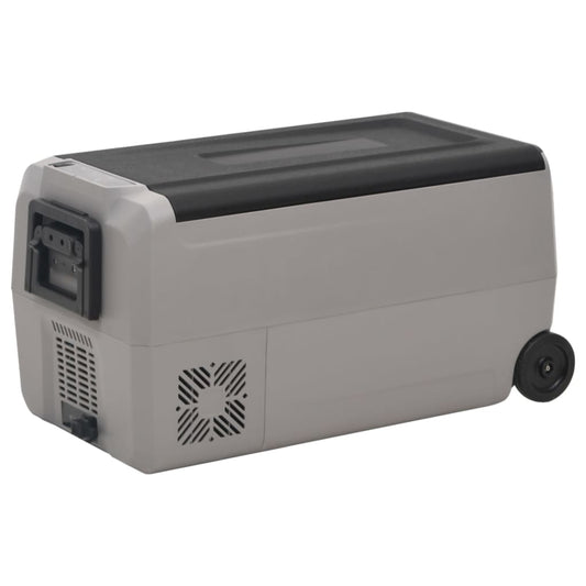 Berkfield Cool Box with Wheel and Handle Black & Grey 36 L PP & PE