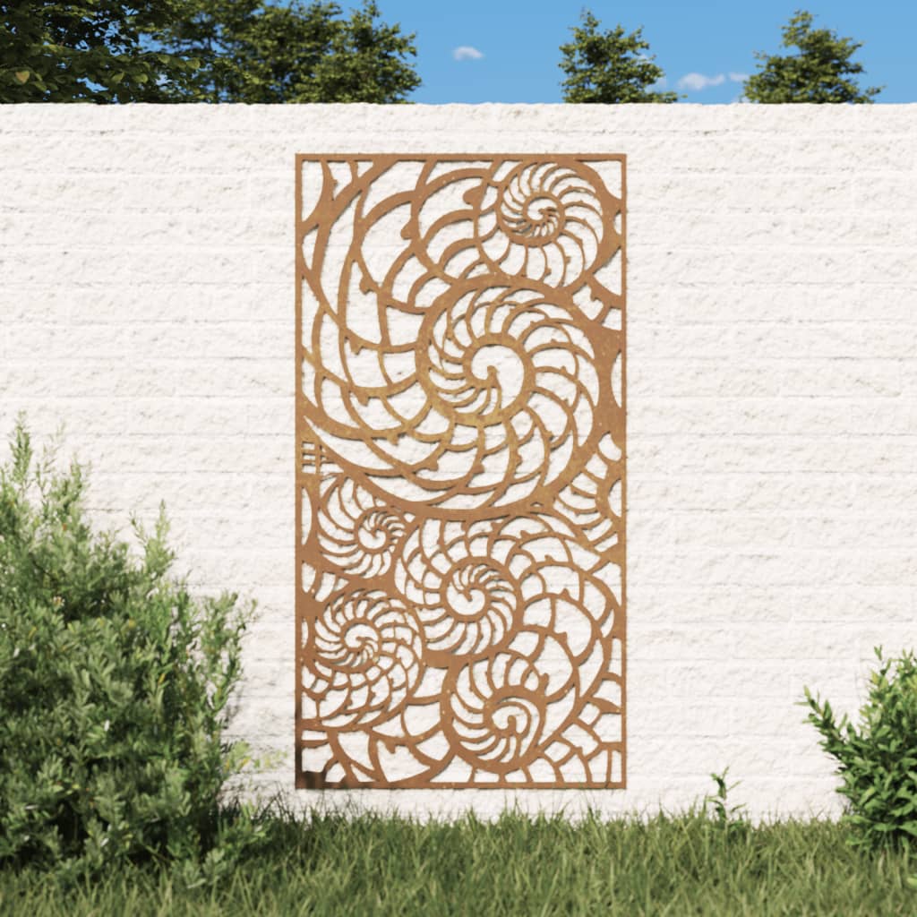 Berkfield Garden Wall Decoration 105x55 cm Corten Steel Shell Design