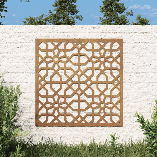 Berkfield Garden Wall Decoration 55x55 cm Corten Steel Moorish Design