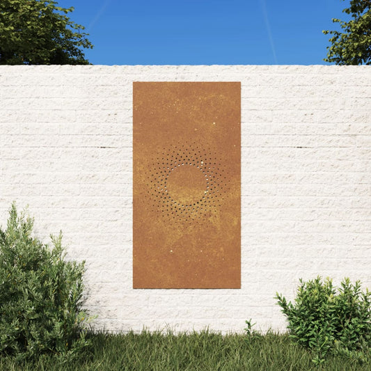 Berkfield Garden Wall Decoration 105x55 cm Corten Steel Sun Design