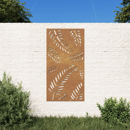 Berkfield Garden Wall Decoration 105x55 cm Corten Steel Leaf Design