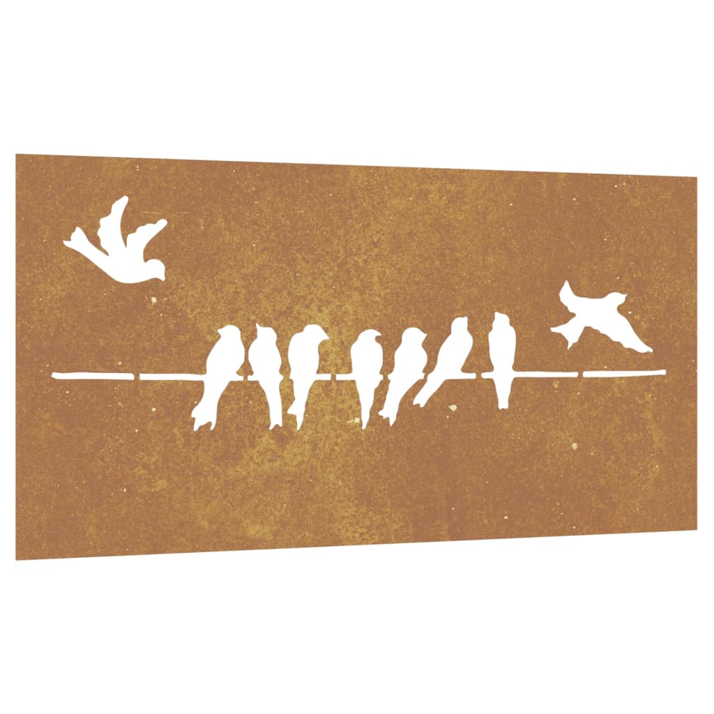 Berkfield Garden Wall Decoration 105x55 cm Corten Steel Bird Design