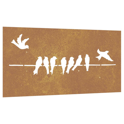 Berkfield Garden Wall Decoration 105x55 cm Corten Steel Bird Design