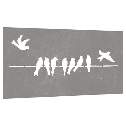 Berkfield Garden Wall Decoration 105x55 cm Corten Steel Bird Design