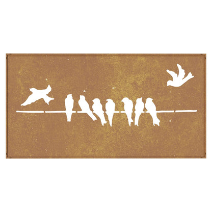 Berkfield Garden Wall Decoration 105x55 cm Corten Steel Bird Design