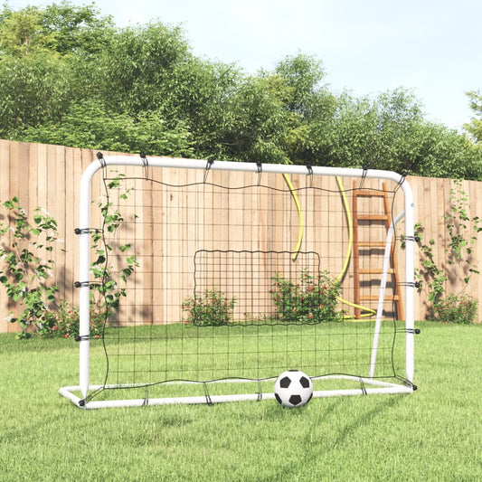 Berkfield Football Goal with Net White&Black 184x61x123 cm Steel&PE