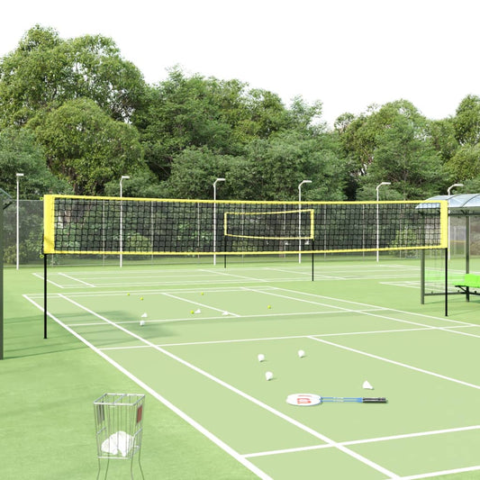 Berkfield Badminton Net Yellow and Black 600x155 cm PE Fabric