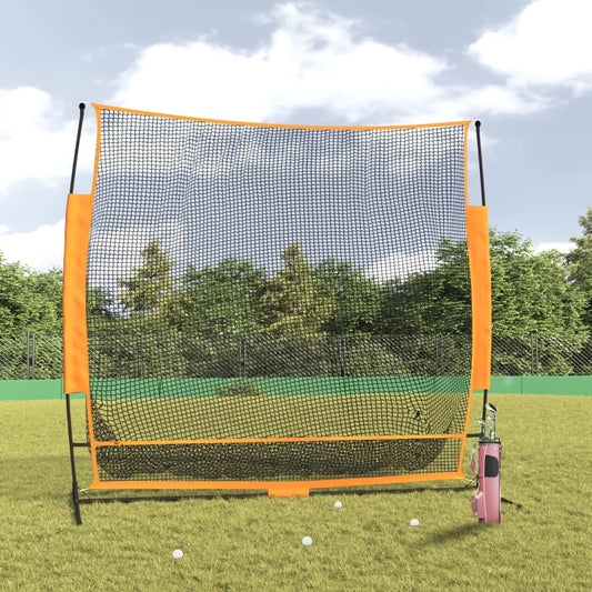 Berkfield Golf Practice Net Black and Orange 215x107x216 cm Polyester