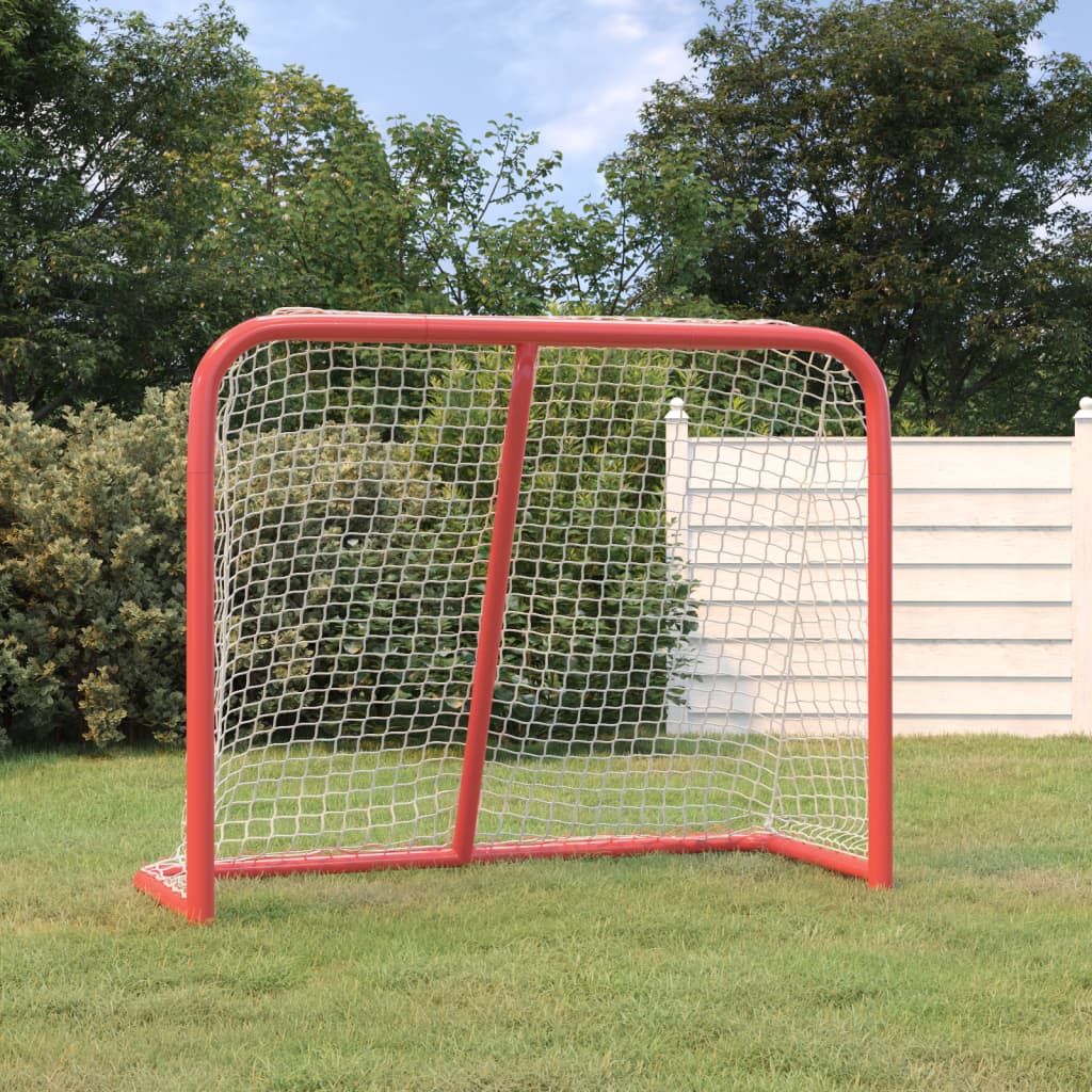Berkfield Hockey Goal Red and White 183x71x122 cm Polyester