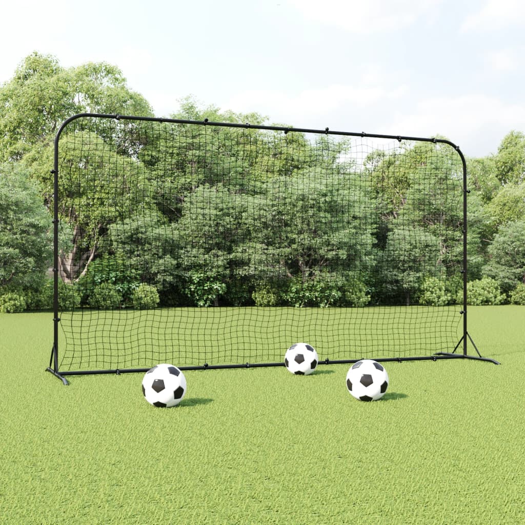Berkfield Football Rebounder Net Black 366x90x183 cm HDPE