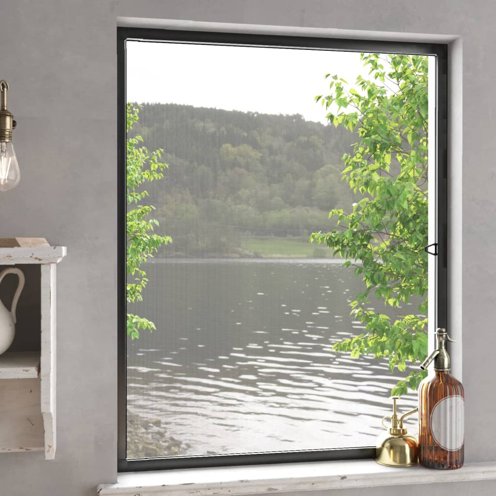 Berkfield Insect Screen for Windows Anthracite 100x120 cm