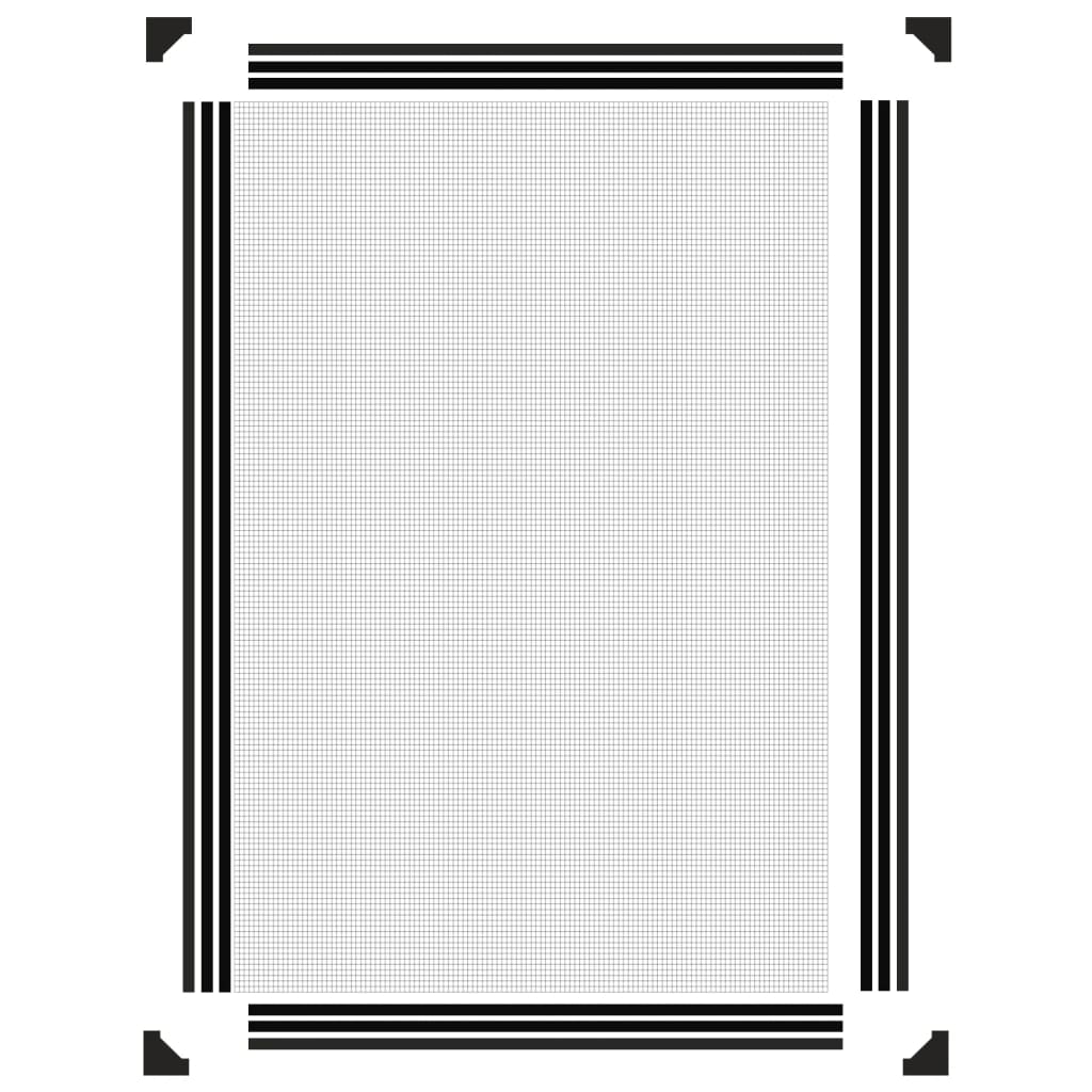 Berkfield Magnetic Insect Screen for Windows Anthracite 80x120 cm
