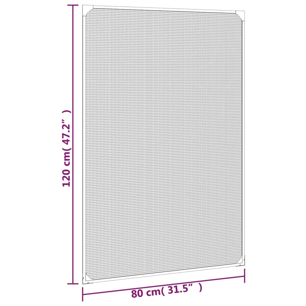 Berkfield Magnetic Insect Screen for Windows Anthracite 80x120 cm