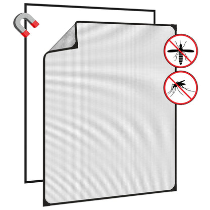 Berkfield Magnetic Insect Screen for Windows Anthracite 100x120 cm