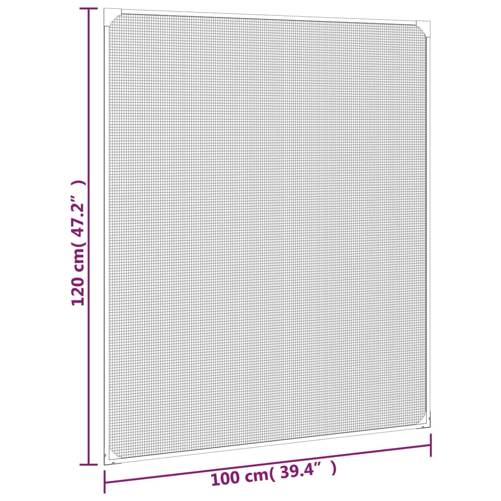 Berkfield Magnetic Insect Screen for Windows Anthracite 100x120 cm
