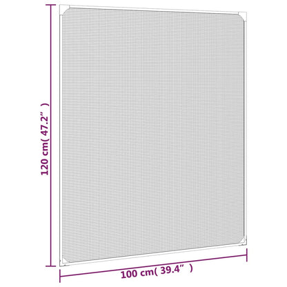 Berkfield Magnetic Insect Screen for Windows Anthracite 100x120 cm