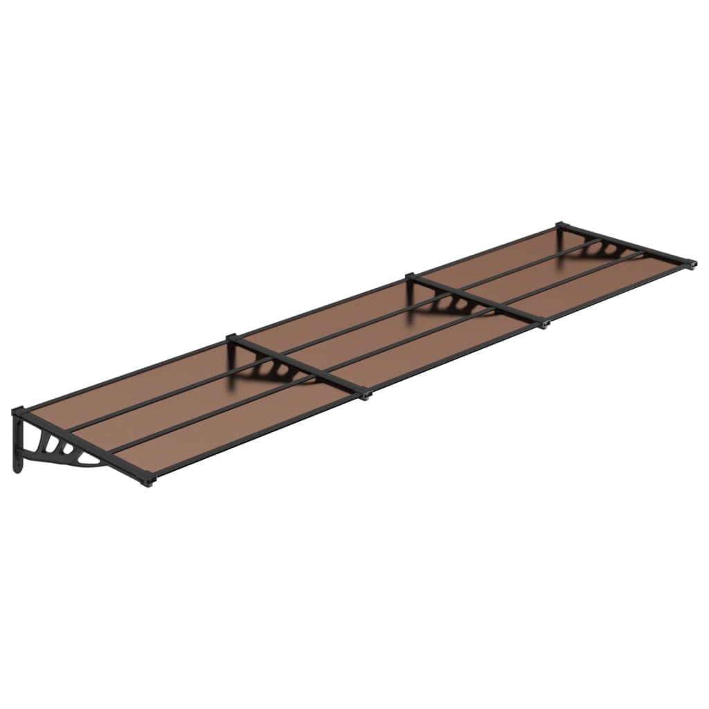 Berkfield Door Canopy Black 358.5x90 cm Polycarbonate
