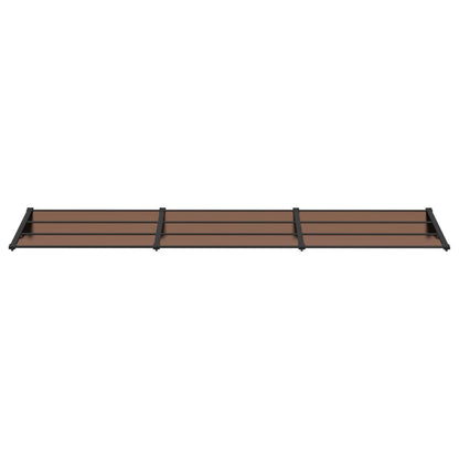Berkfield Door Canopy Black 358.5x90 cm Polycarbonate