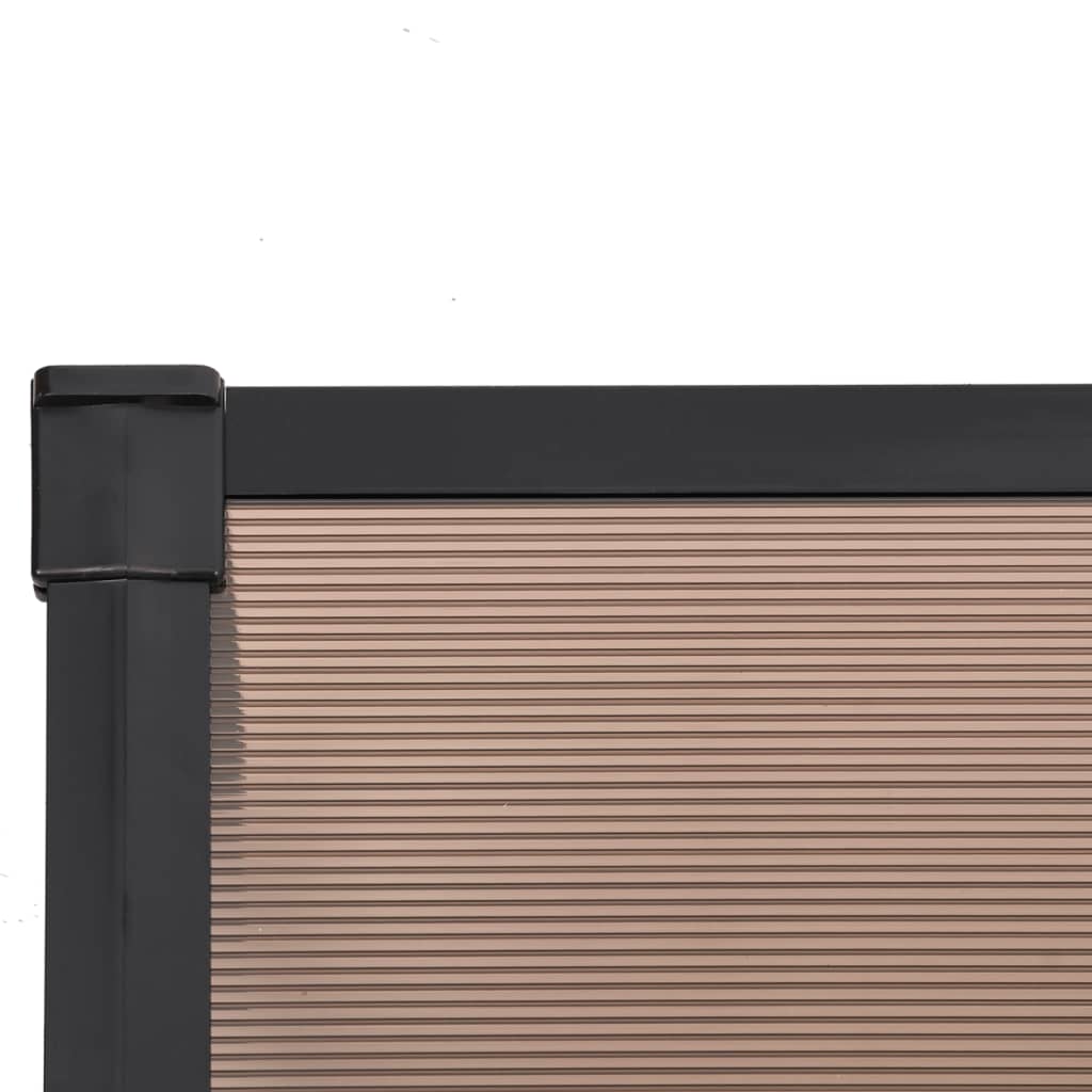 Berkfield Door Canopy Black 358.5x90 cm Polycarbonate
