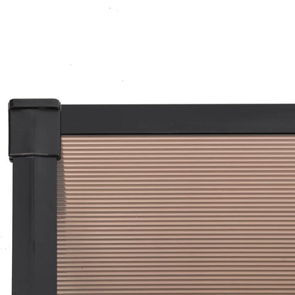 Berkfield Door Canopy Black 358.5x90 cm Polycarbonate