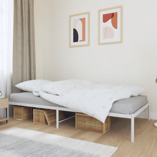 Berkfield Metal Bed Frame White 100x200 cm