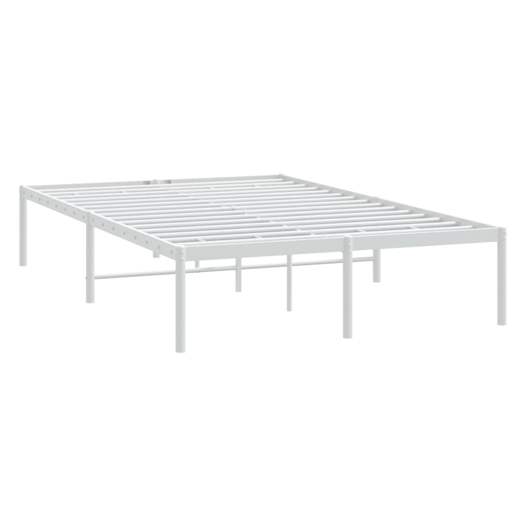 Berkfield Metal Bed Frame White 120x200 cm
