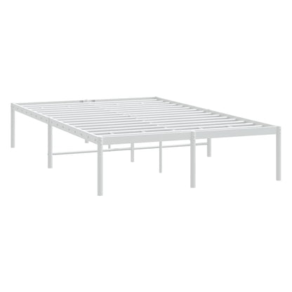 Berkfield Metal Bed Frame White 120x200 cm