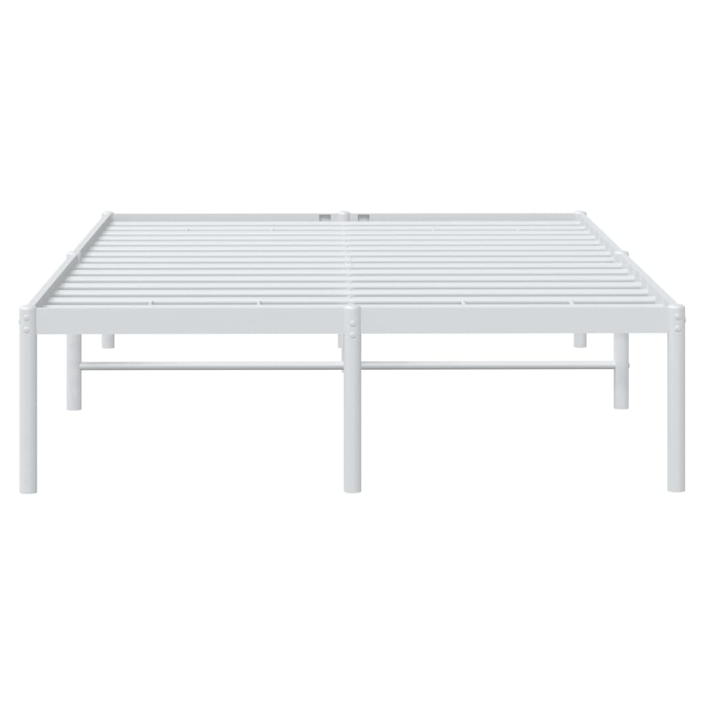 Berkfield Metal Bed Frame White 120x200 cm