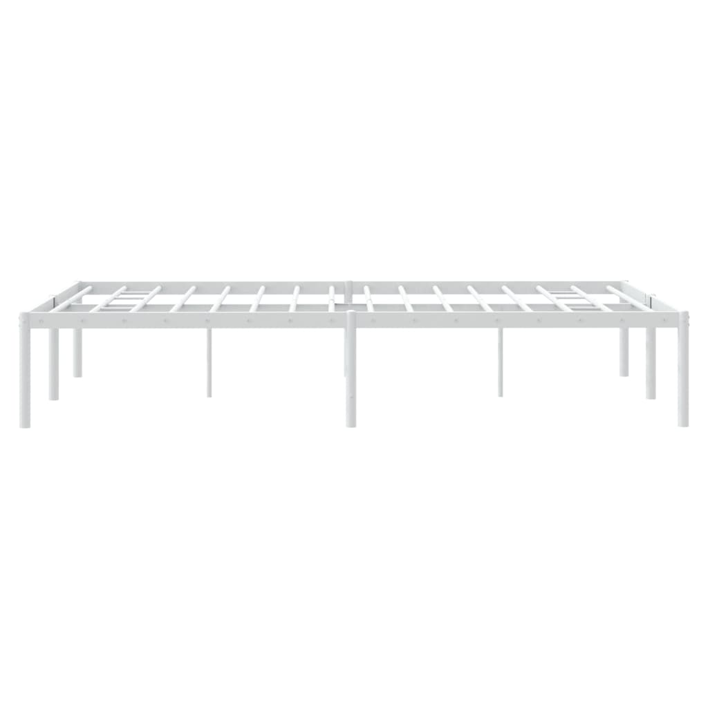 Berkfield Metal Bed Frame White 120x200 cm