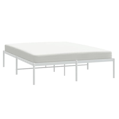 Berkfield Metal Bed Frame White 140x190 cm