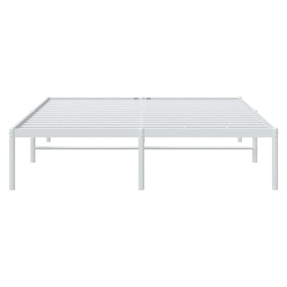 Berkfield Metal Bed Frame White 140x190 cm
