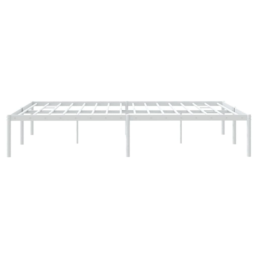 Berkfield Metal Bed Frame White 140x190 cm