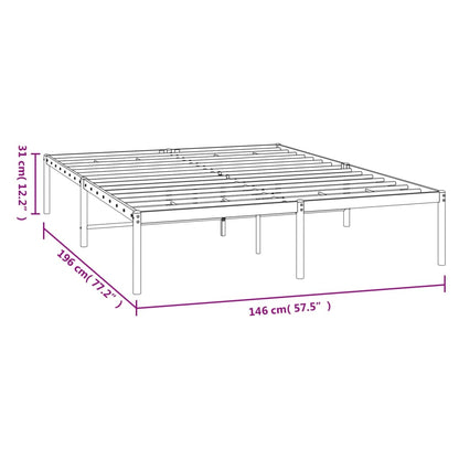 Berkfield Metal Bed Frame White 140x190 cm
