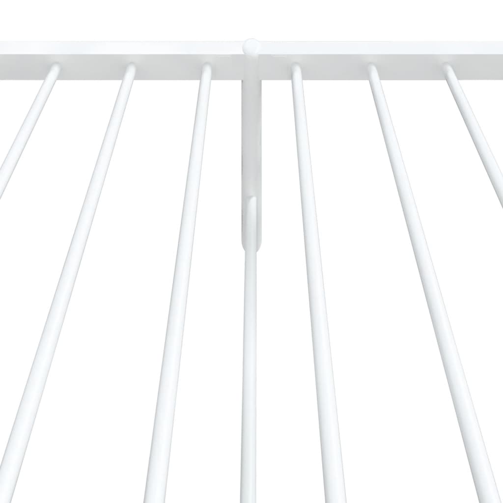 Berkfield Metal Bed Frame with Headboard and Footboard White 75x190 cm 2FT6 Small Single