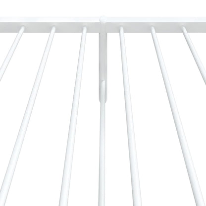 Berkfield Metal Bed Frame with Headboard and Footboard White 75x190 cm 2FT6 Small Single