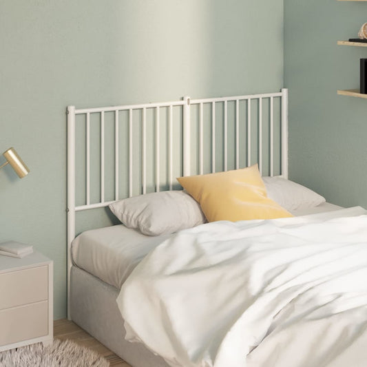 Berkfield Metal Headboard White 120 cm