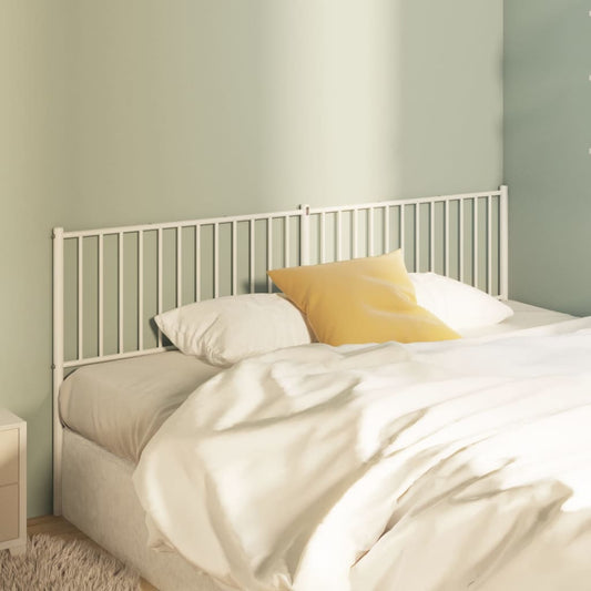 Berkfield Metal Headboard White 193 cm